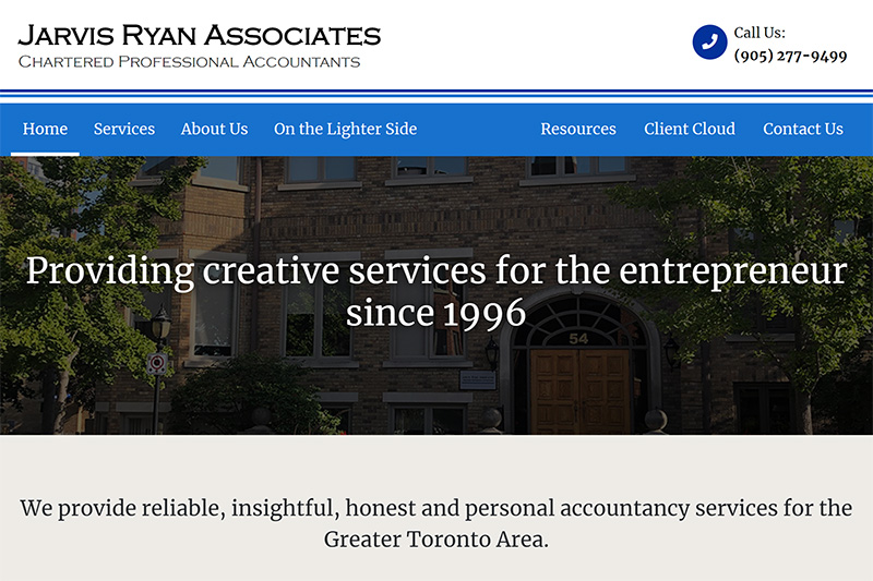 Screenshot of Jarvis Ryan Associates